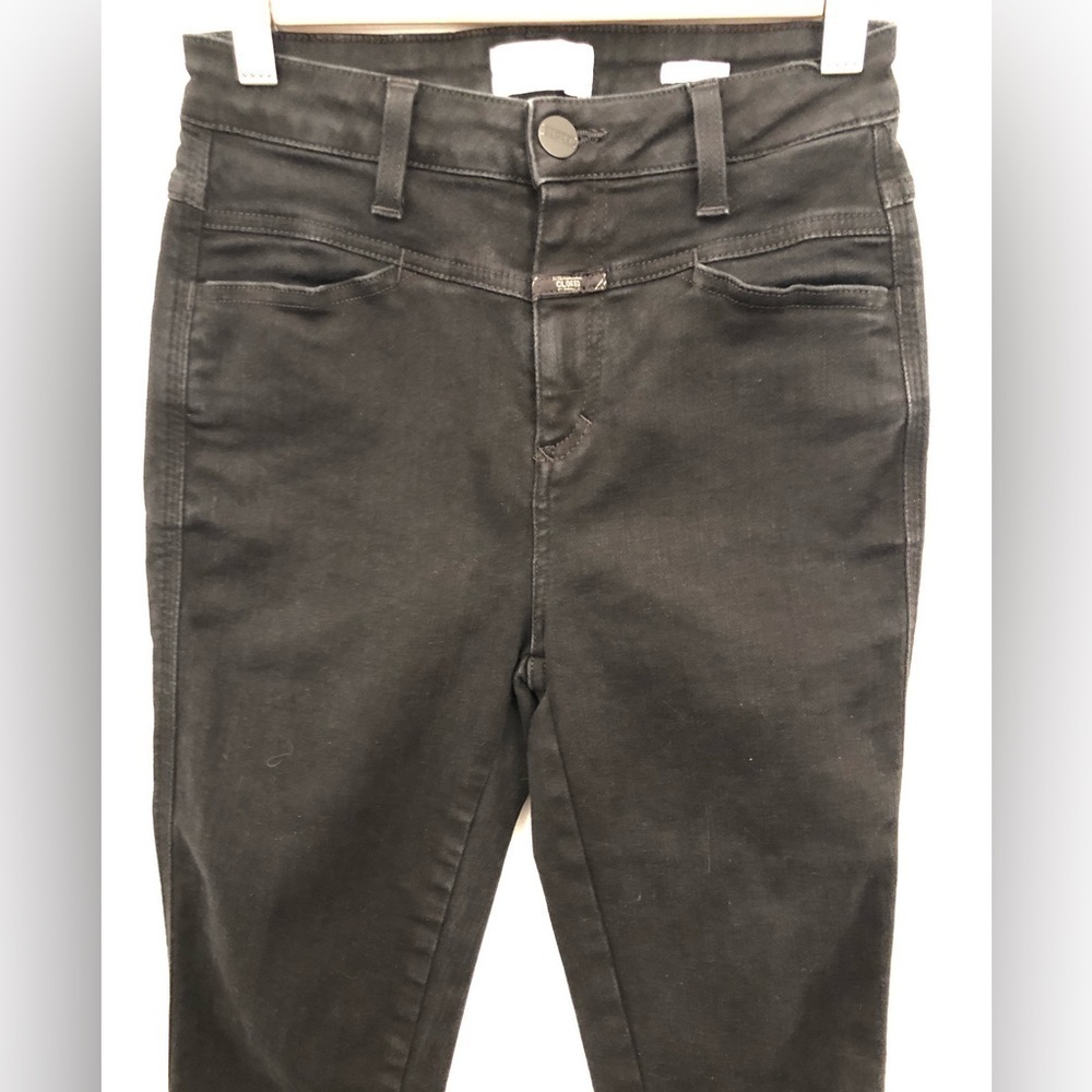 Closed Anthropologie Skinny Pusher 1920 Jeans Black Made In Italy Size 25 - Picture 2 of 14